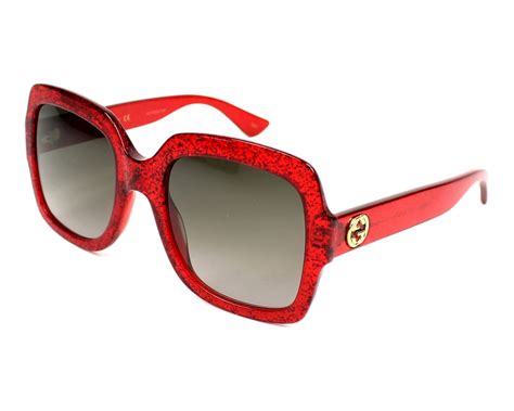 red gucci sunglasses white line|unisex red Gucci sunglasses.